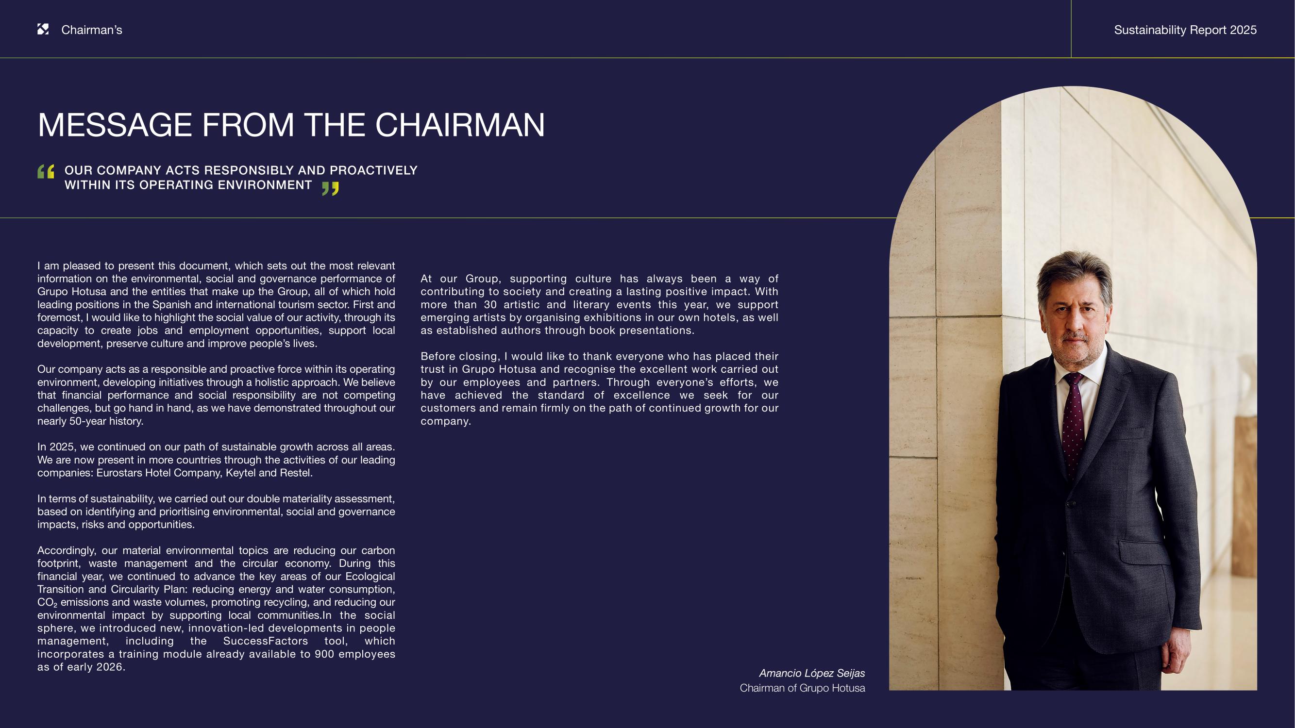 Chairman's message.
