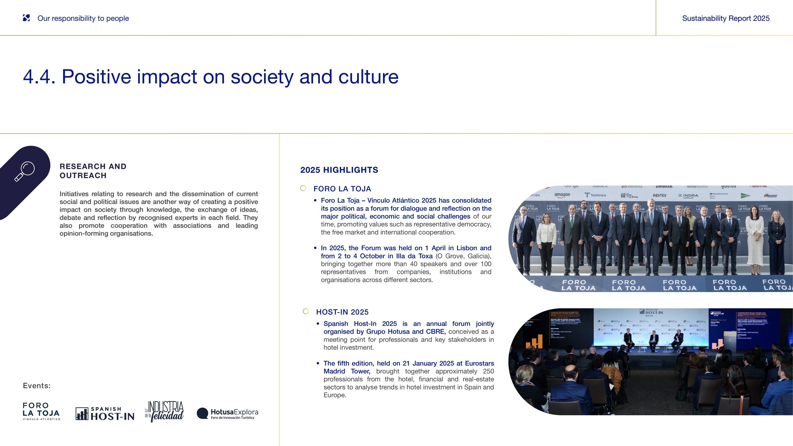 4.4 Positive impact — Research and outreach (I).