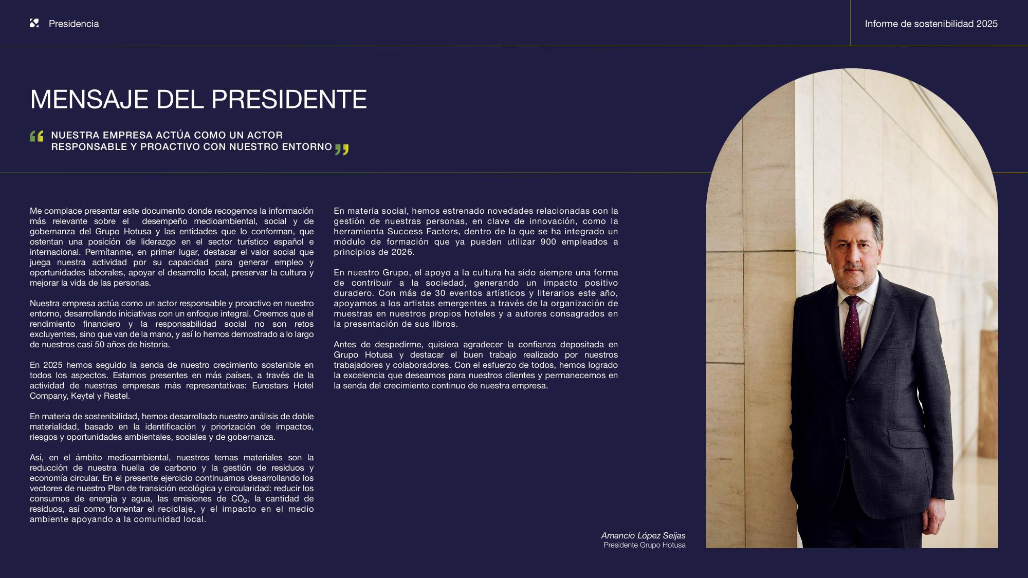 Mensaje del presidente.