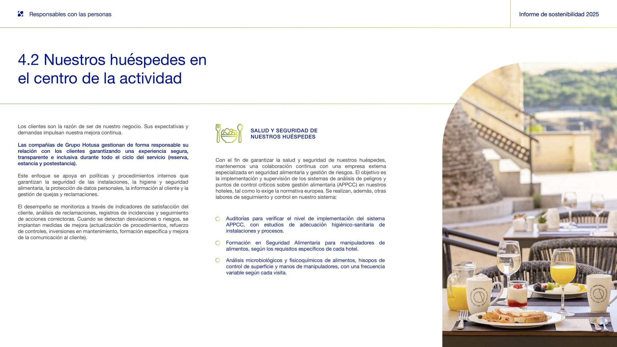 4.2 Nuestros huéspedes en el centro de la actividad (I).